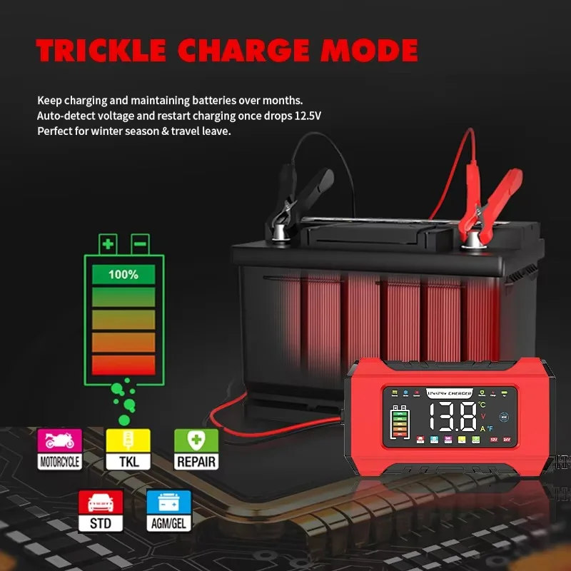12V 15A 24V 8A 자동차 오토바이 배터리 충전 - Agm Deep Cycle Battery 리뷰 및 가격